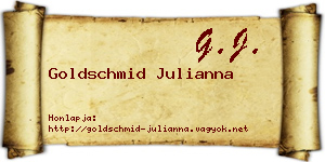 Goldschmid Julianna névjegykártya